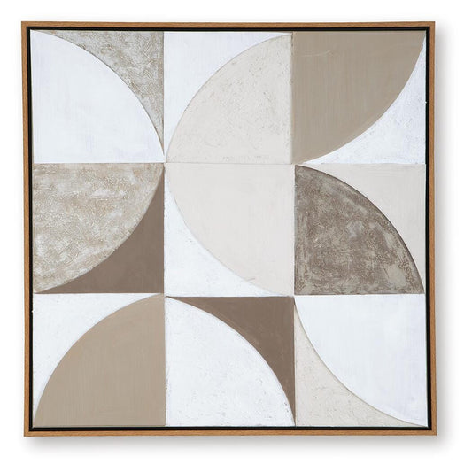 Ashley Harelman Tan Taupe White Wall Art