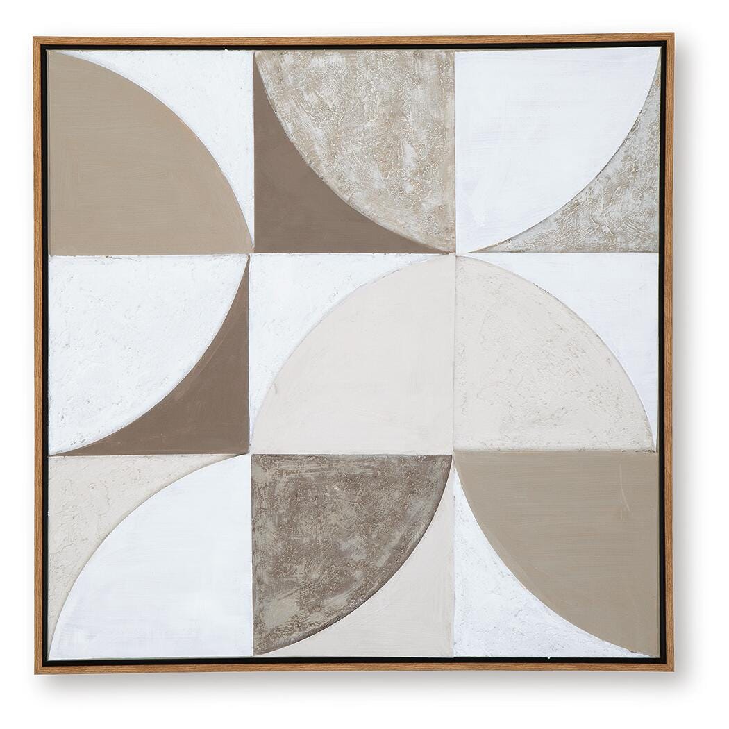 Ashley Harelman Tan Taupe White Wall Art