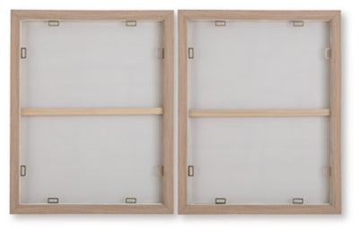 Ashley Waldett Beige White Wall Art (Set of 2)