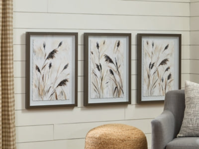 Ashley Honslow Brown Black White Wall Art (Set of 3)