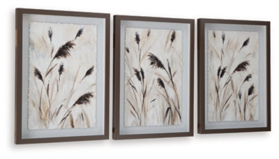 Ashley Honslow Brown Black White Wall Art (Set of 3)