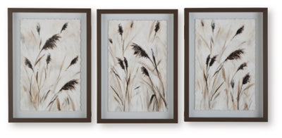 Ashley Honslow Brown Black White Wall Art (Set of 3)