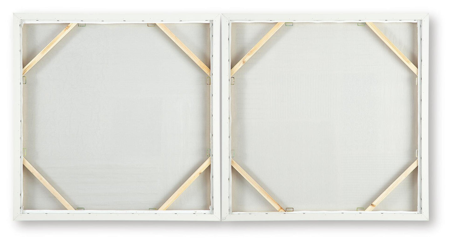 Ashley Andorfield Beige Black White Wall Art (Set of 2)