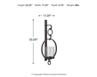 Ashley Ogaleesha Brown Wall Sconce