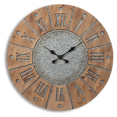 Ashley Payson Antique Gray Natural Wall Clock