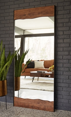 Ashley Panchali Brown Black Floor Mirror