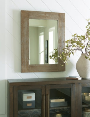 Ashley Waltleigh Distressed Brown Accent Mirror