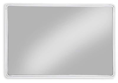 Ashley Brocky White Rectangular Accent Mirror