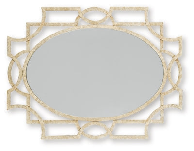 Ashley Fulkmore Antique Gold Finish Accent Mirror
