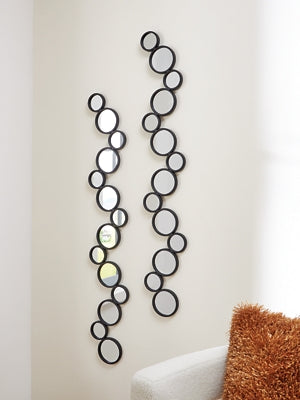 Ashley Vinler Black Accent Mirror Set (Set of 2)