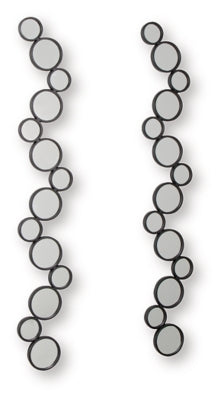 Ashley Vinler Black Accent Mirror Set (Set of 2)