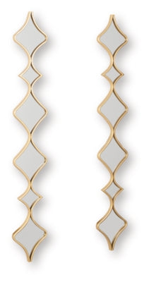Ashley Harriswood Gold Finish Accent Mirror Set (Set of 2)