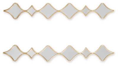 Ashley Harriswood Gold Finish Accent Mirror Set (Set of 2)