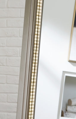 Ashley Evesen Champagne Floor Standing Mirror with Storage