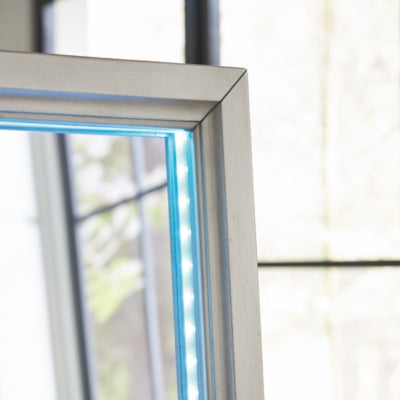 Ashley Evesen Champagne Floor Standing Mirror/Storage