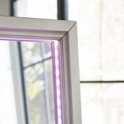 Ashley Evesen Champagne Floor Standing Mirror/Storage