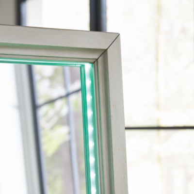 Ashley Evesen Champagne Floor Standing Mirror/Storage