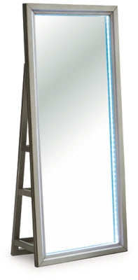Ashley Evesen Champagne Floor Standing Mirror/Storage