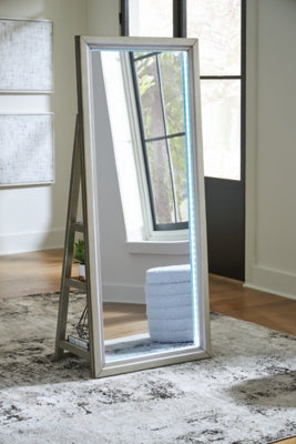 Ashley Evesen Champagne Floor Standing Mirror/Storage