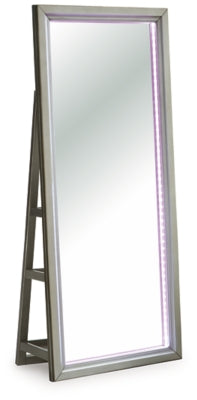 Ashley Evesen Champagne Floor Standing Mirror/Storage