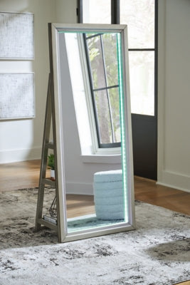 Ashley Evesen Champagne Floor Standing Mirror/Storage