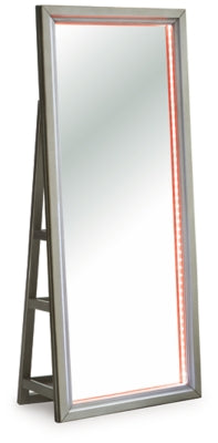 Ashley Evesen Champagne Floor Standing Mirror/Storage