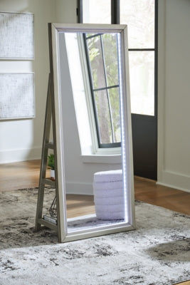Ashley Evesen Champagne Floor Standing Mirror/Storage