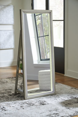 Ashley Evesen Champagne Floor Standing Mirror/Storage