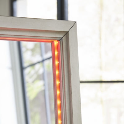 Ashley Evesen Champagne Floor Standing Mirror/Storage