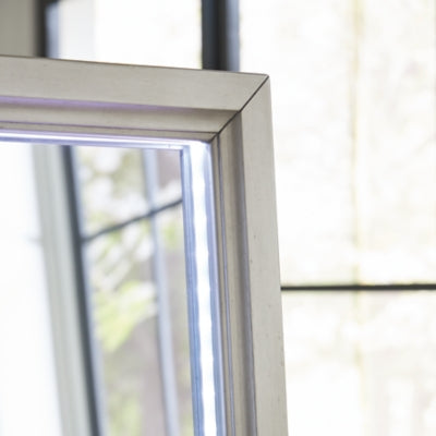 Ashley Evesen Champagne Floor Standing Mirror/Storage