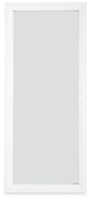 Ashley Evesen White Floor Standing Mirror/Storage