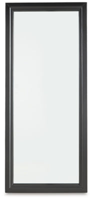 Ashley Evesen Black Floor Standing Mirror/Storage