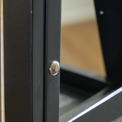 Ashley Evesen Black Floor Standing Mirror/Storage