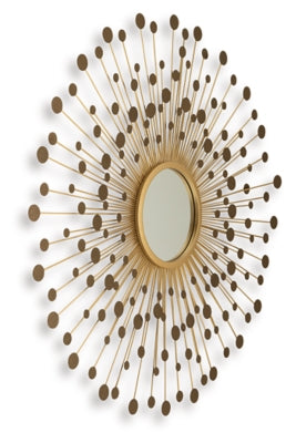 Ashley Morwenna Bronze Gold Finish Accent Mirror