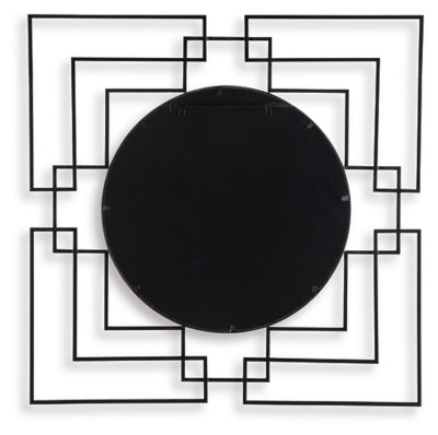 Ashley Oceanal Black Gold Finish Accent Mirror