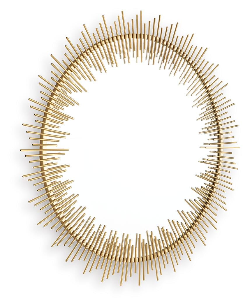 Ashley Wainport Gold Finish Accent Mirror