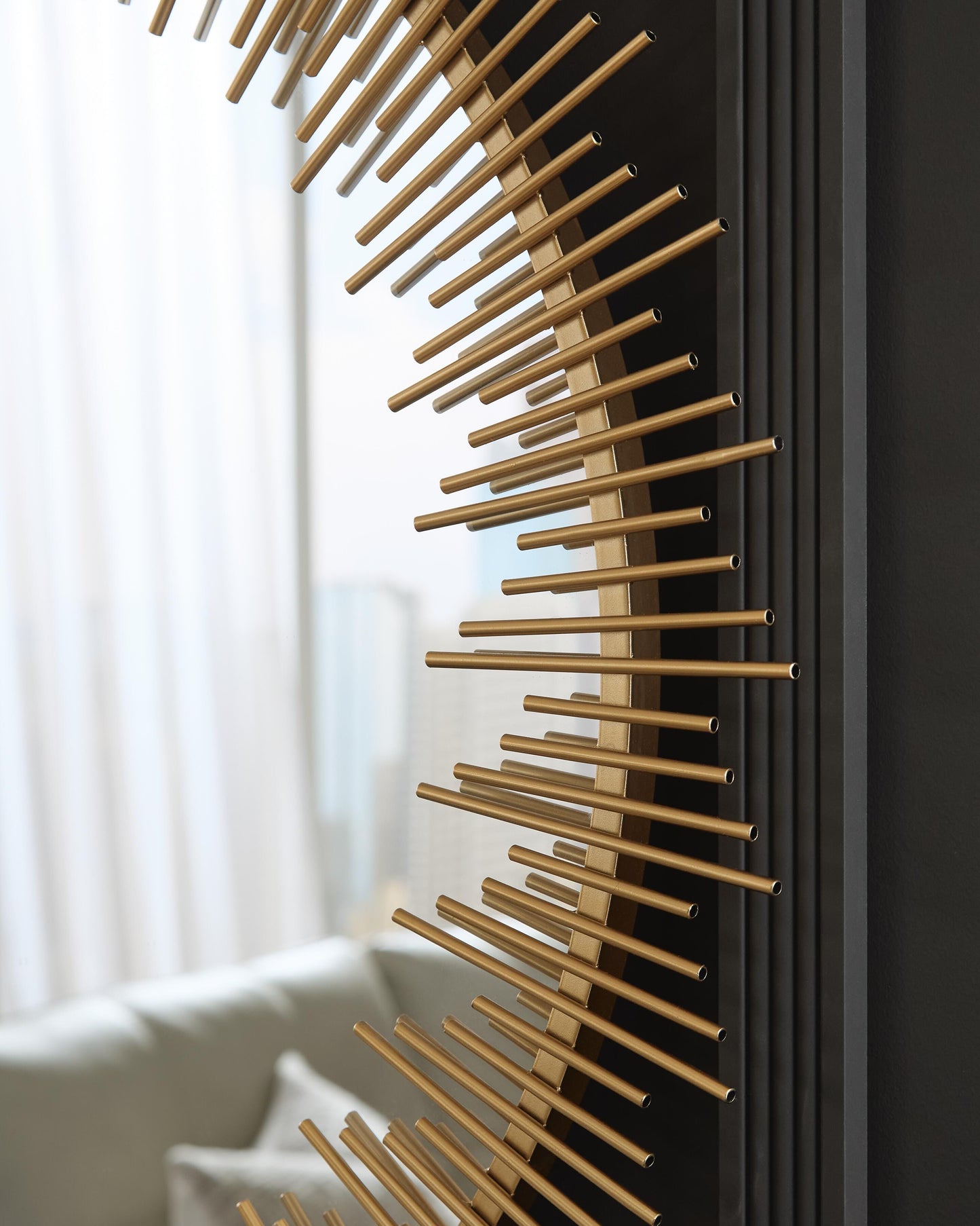 Ashley Wainport Gold Finish Accent Mirror