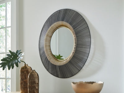 Ashley Dallmen Black Gold Finish Accent Mirror