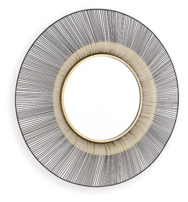 Ashley Dallmen Black Gold Finish Accent Mirror