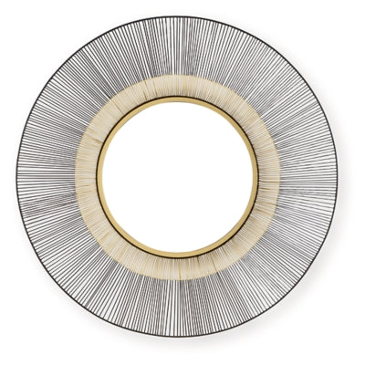 Ashley Dallmen Black Gold Finish Accent Mirror