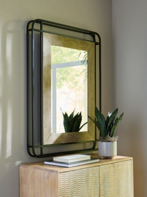 Ashley Beelman Black Brown Accent Mirror