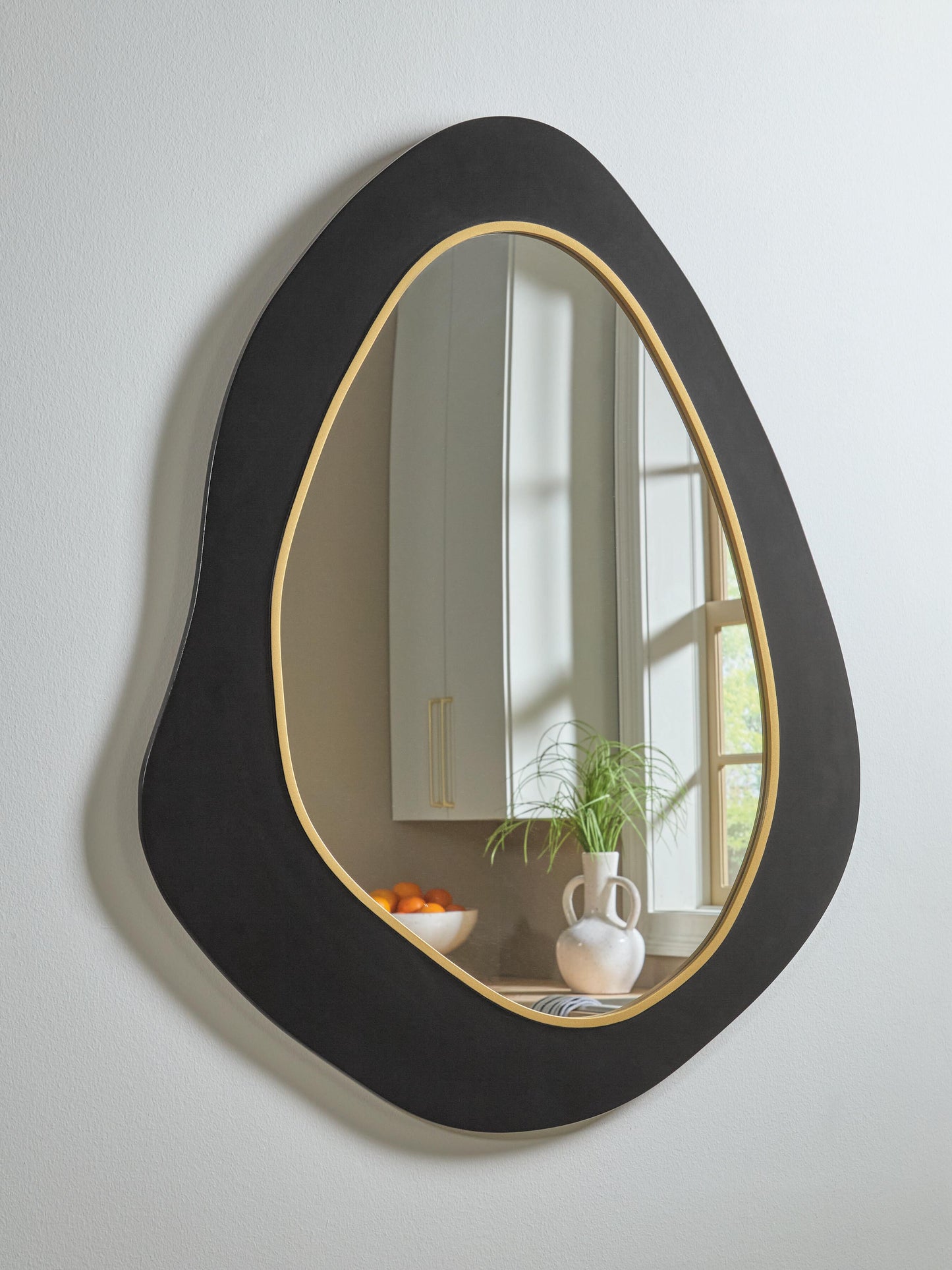 Ashley Kierlock Black Gold Finish Accent Mirror