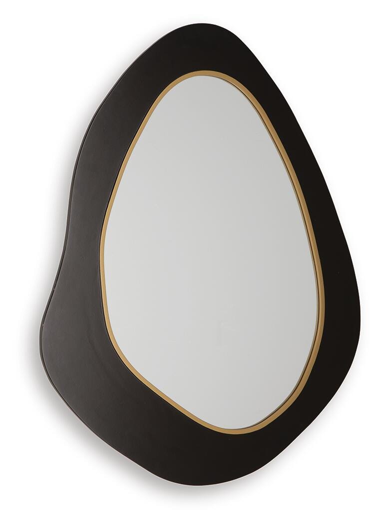 Ashley Kierlock Black Gold Finish Accent Mirror