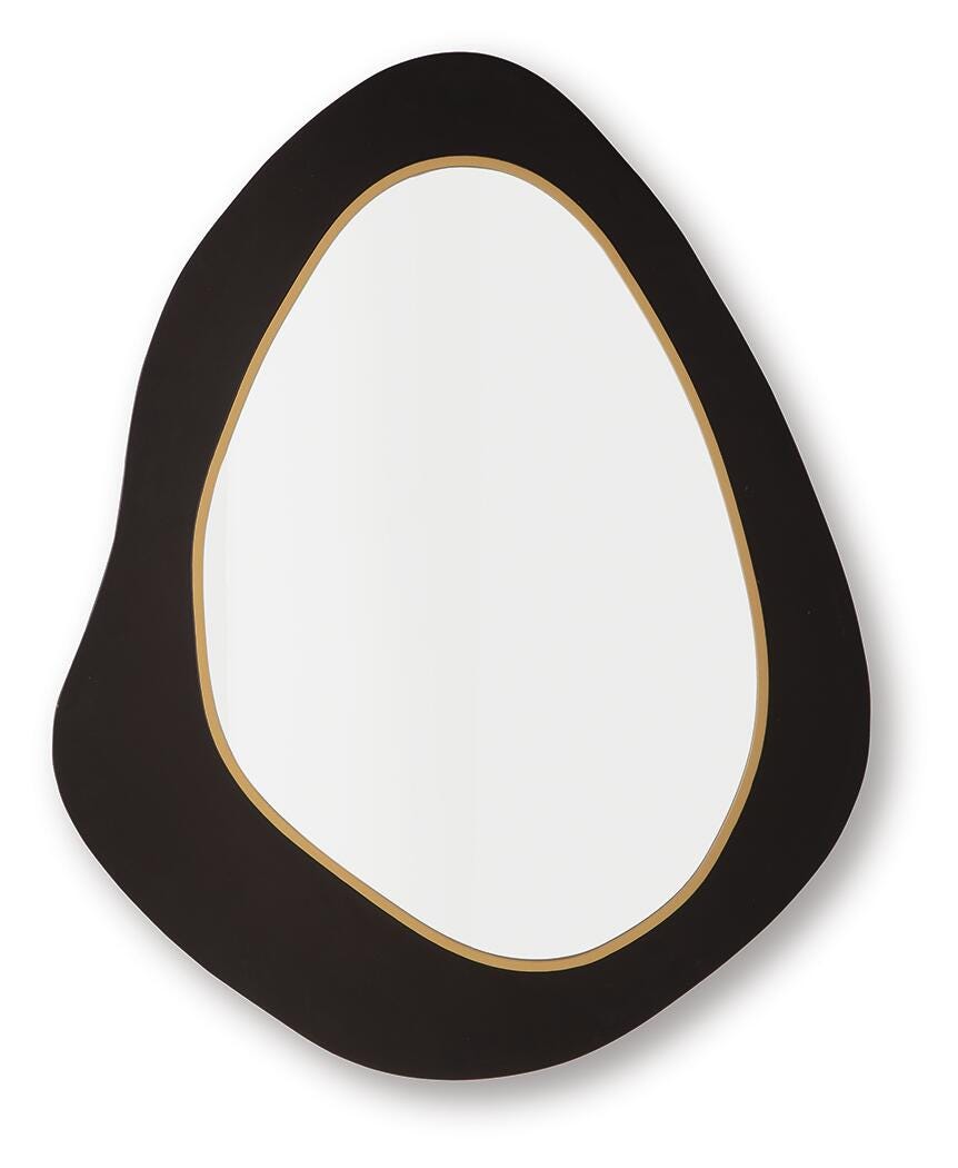 Ashley Kierlock Black Gold Finish Accent Mirror