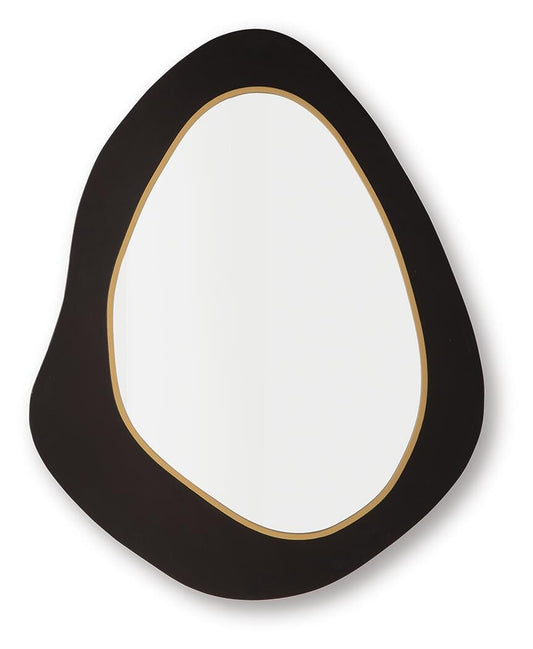 Ashley Kierlock Black Gold Finish Accent Mirror
