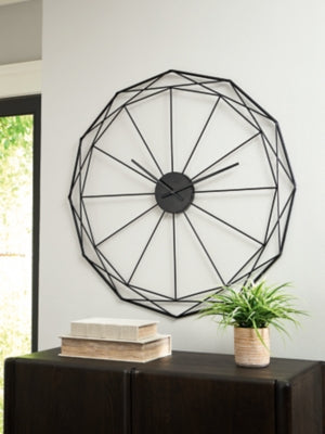 Ashley Arkthorne Black Wall Clock