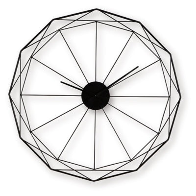 Ashley Arkthorne Black Wall Clock