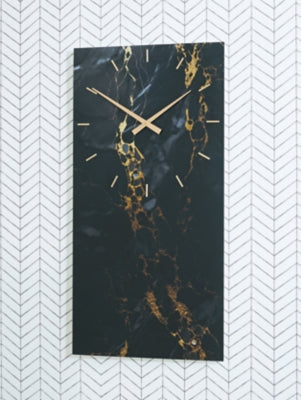 Ashley Teague Black Gold Finish Wall Clock