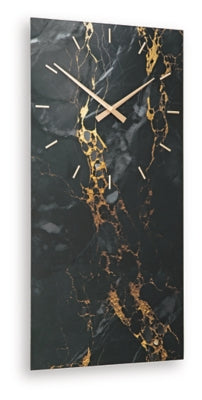 Ashley Teague Black Gold Finish Wall Clock