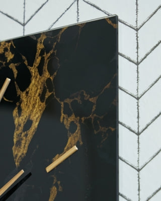 Ashley Teague Black Gold Finish Wall Clock